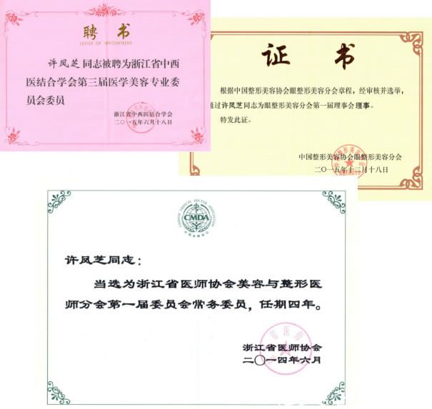 许凤芝院长的荣誉证书 许凤芝院长的荣誉证书