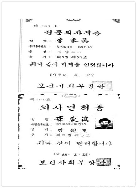 李东振院长资格证书 李东振院长资格证书