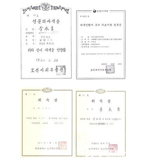 李永吉院长资格证书 李永吉院长资格证书