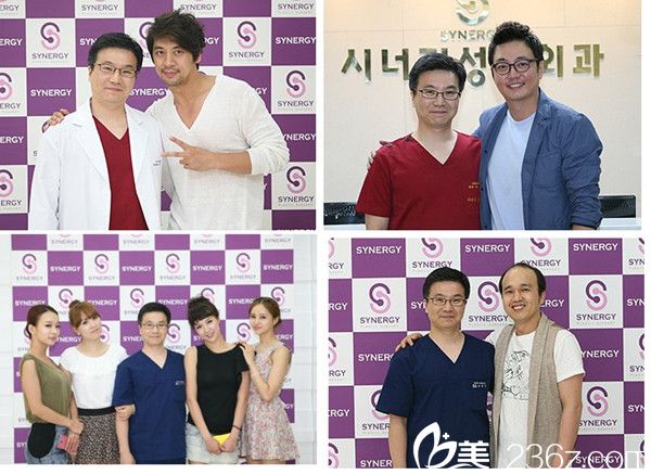 郑景仁院长与众位韩国明星合影 郑景仁院长与众位韩国明星合影