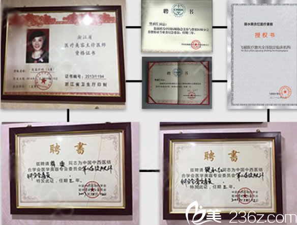 樊承红院长的荣誉证书