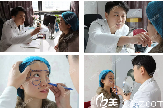 深圳丽港丽格谢俊院长面部脂肪填充术前面诊设计图