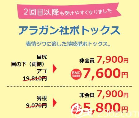 品川美容外科瘦脸除皱注射：美国Allergan公司生产的