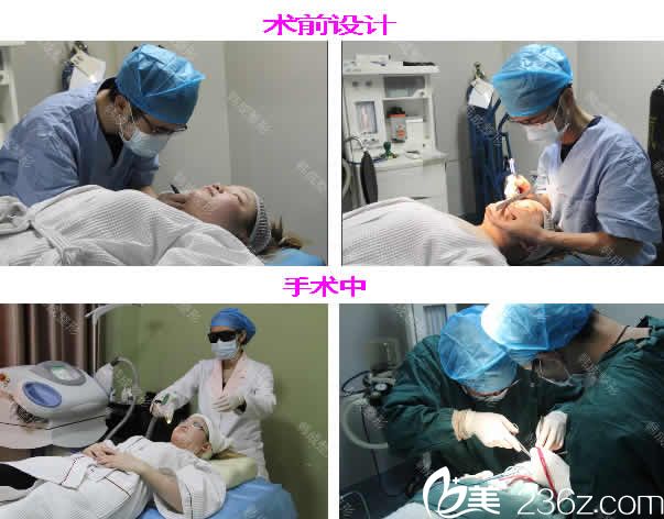 南宁韩成整形医生给我做眼鼻部术前设计和手术中