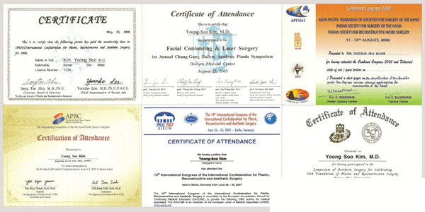 金隆秀院长获得高级证书