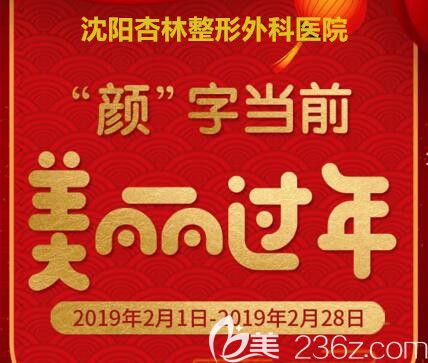 沈阳杏林2月份整形项目优惠价格表公布，埋线双眼皮880元，除皱1280元，更多全线项目新年满减！