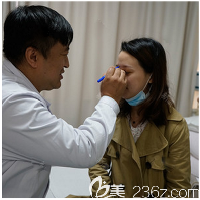 佛山曙光金子宋仁刚博士隆鼻画线过程图