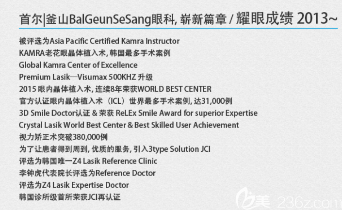 首尔金山BalGeunSeSang眼科耀眼成绩2013 首尔金山BalGeunSeSang眼科耀眼成绩2013