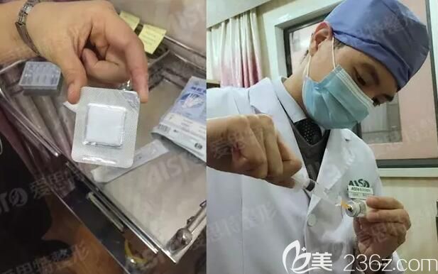 医生将营养物质加入等待注射