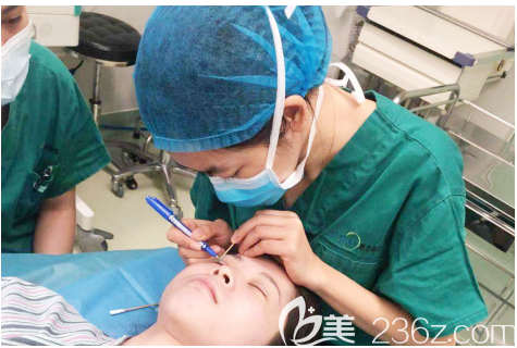 深圳米兰柏羽黎慧娟医生双眼皮手术过程图