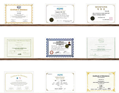 韩国F5整形外科李尚俊院长荣誉证书 韩国F5整形外科李尚俊院长荣誉证书