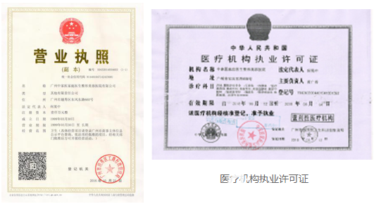 广州中家医家庭医生整形医院正规资质证书