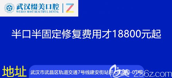 喂?我从武汉缀美口腔价格表中看到半口半固定修复费用才18800元起