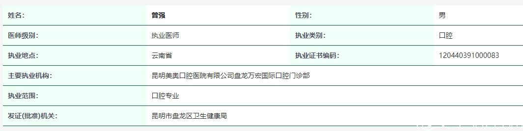 曾医生个人执业证书 曾医生个人执业证书