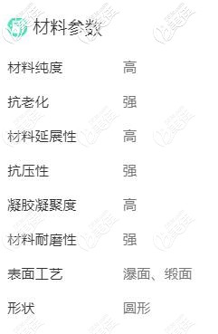 蓓菈胸假体参数 蓓菈胸假体参数