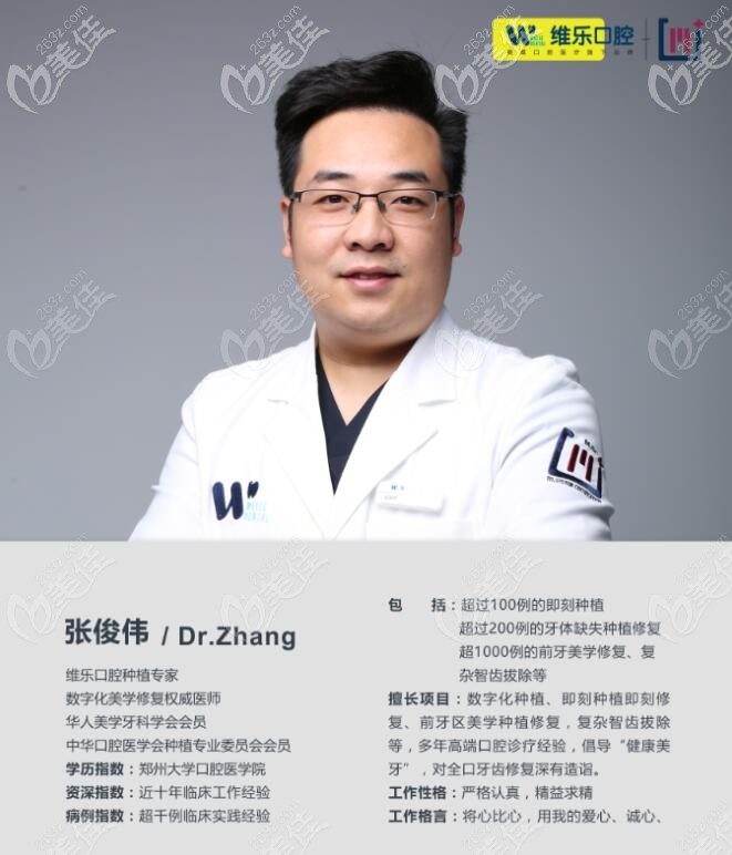 福清维乐口腔种植医生张俊伟 福清维乐口腔种植医生张俊伟