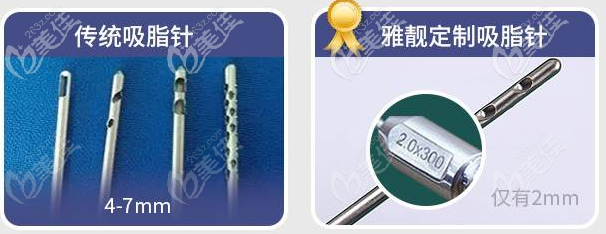 北京雅靓吸脂手术所使用的吸脂针示意图