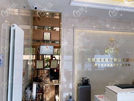 西宁碧莲盛植发的资质证书