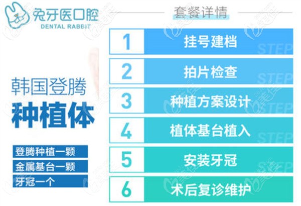 杭州兔牙医的登腾种植牙有优惠活动了，便宜将近4000块